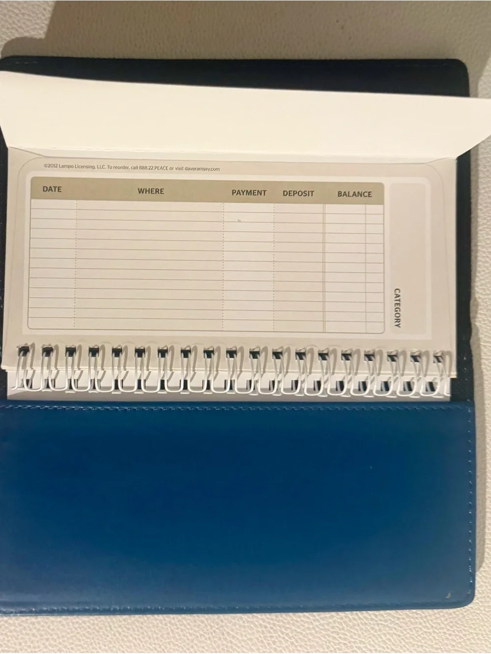 Dave Ramsey Financial Peace University Cash Envelope Wallet Blue Budget System